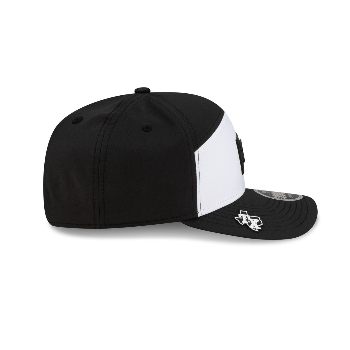 Texas Rangers 2026 Clubhouse Black & White Split Panel 9SEVENTY Stretch-Snap Hat