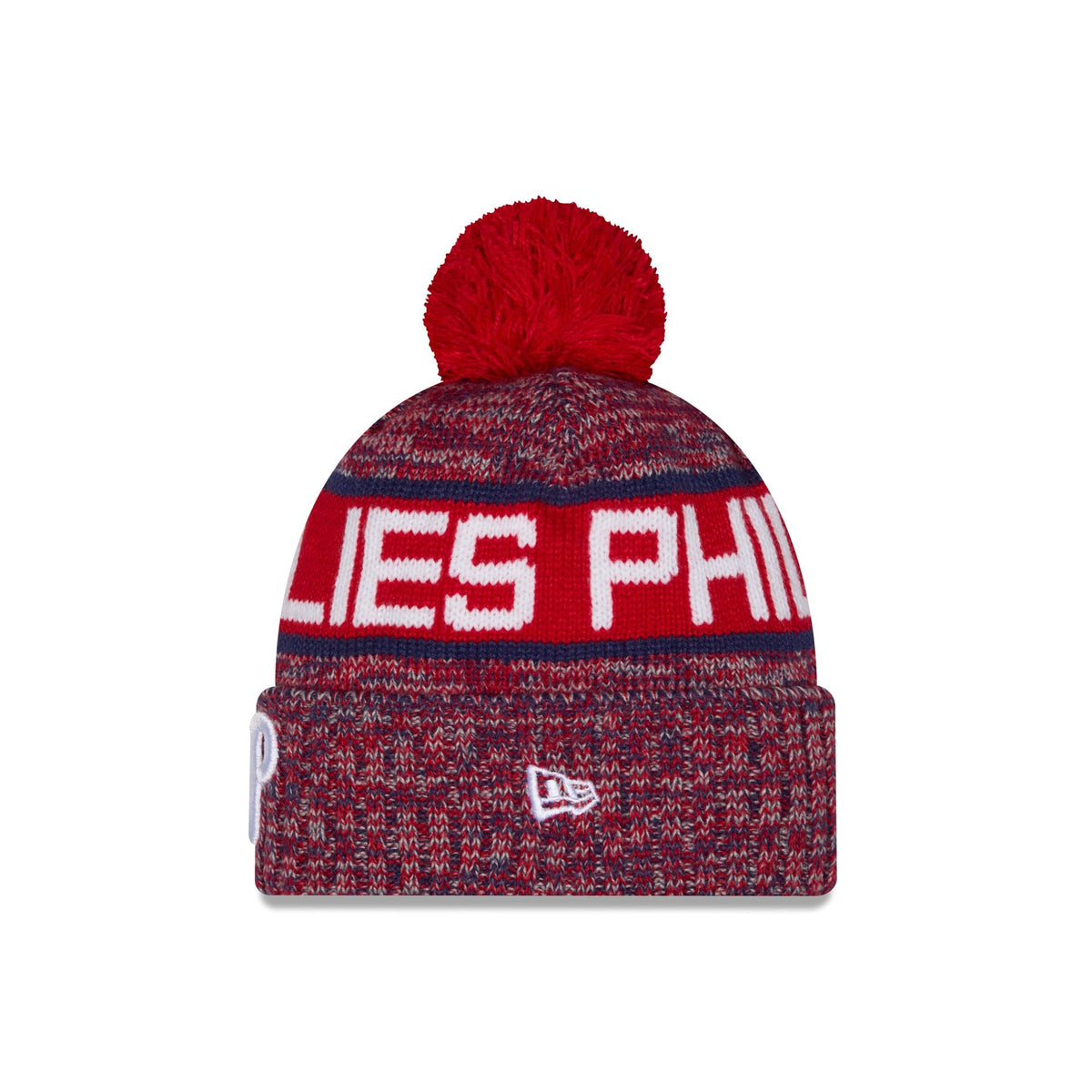 Philadelphia Phillies Tri Color Pom Knit Hat