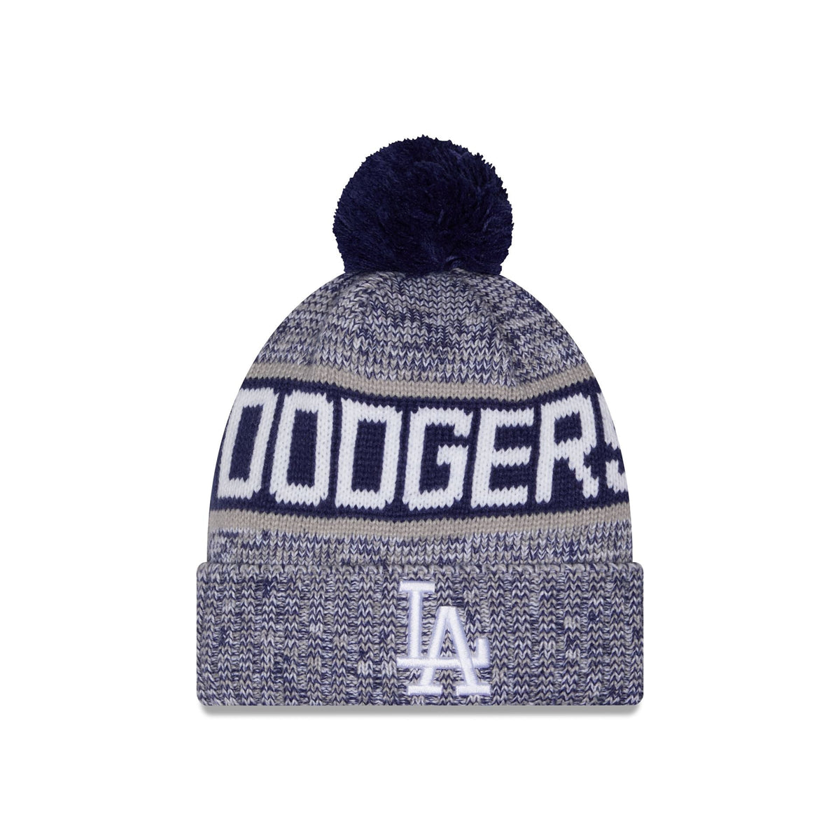 Los Angeles Dodgers Tri Color Pom Knit Hat