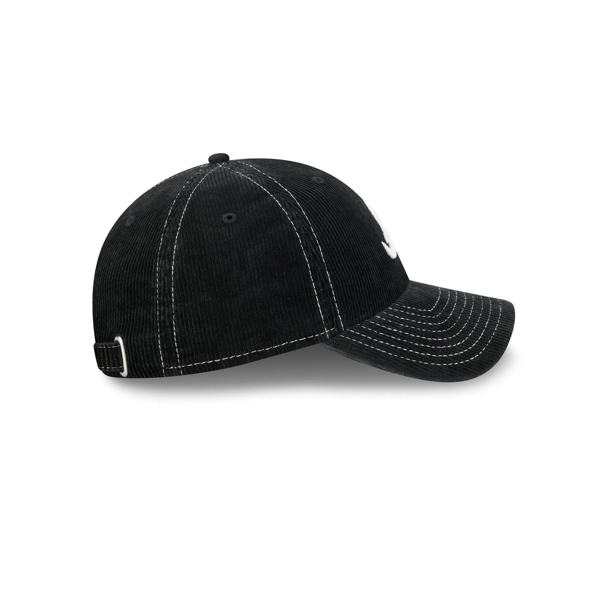 Atlanta Braves Washed Black Corduroy Casual Classic Adjustable Hat